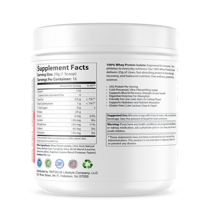 100% Whey Protein Isolate